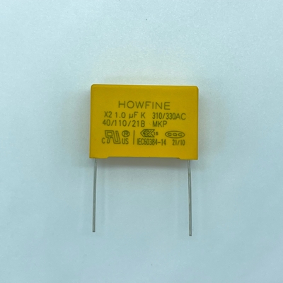 Couleur jaune ignifuge du lancement 22.5mm de condensateur calorifuge de la sécurité X2