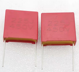 condensateur de film de polypropylène métallisé par BOÎTE de 2.2uF PBT ignifuge