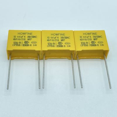 qualité  UL 275V MPX X2 Safety Capacitor 474K/310V P15 D4 Anti Interference usine