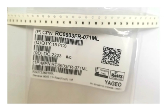 1000KΩ ± 1% 0603 Chip Resistor lumière de Dia Reel Extremely Thin And de 7 pouces