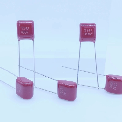 Condensateur métallisé rouge 220nF 450VDC de film de polypropylène petit