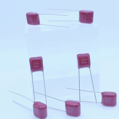 Condensateur métallisé rouge 220nF 450VDC de film de polypropylène petit