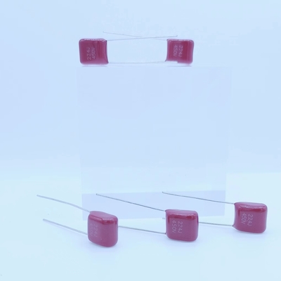 Condensateur métallisé rouge 220nF 450VDC de film de polypropylène petit