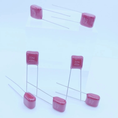 Condensateur métallisé rouge 220nF 450VDC de film de polypropylène petit